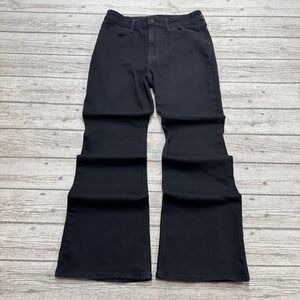 Old Navy Jeans Women's 10 Black Denim High Rise Wow Flare Bell Bottoms Stretch